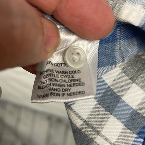 UNTUCKIT Men's Fiano Blue Check Plaid Long Sleeve Shirt size XXXL - Picture 5 of 5